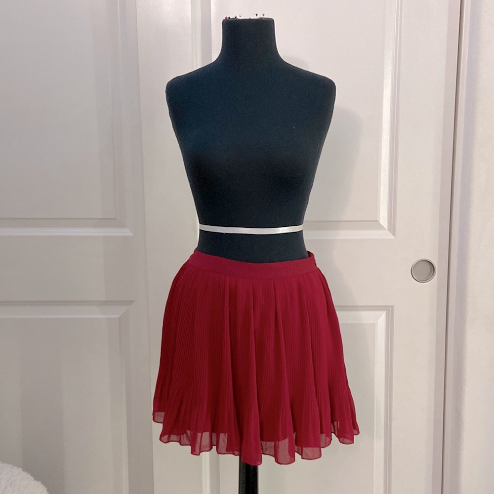 Forever 21- Red Pleated Skirt.